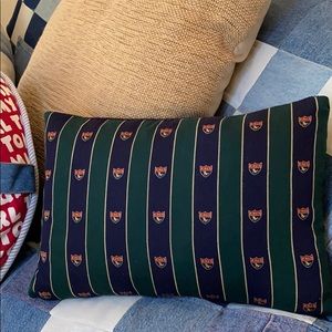 Small striped throw pillow